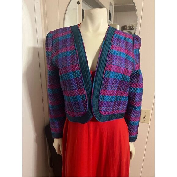 NWOT? Vintage OOAK Art to Wear Hand Woven Thai Silk Jacket S - Picture 1 of 7